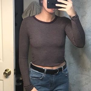 Maroon Cropped Long Sleeve